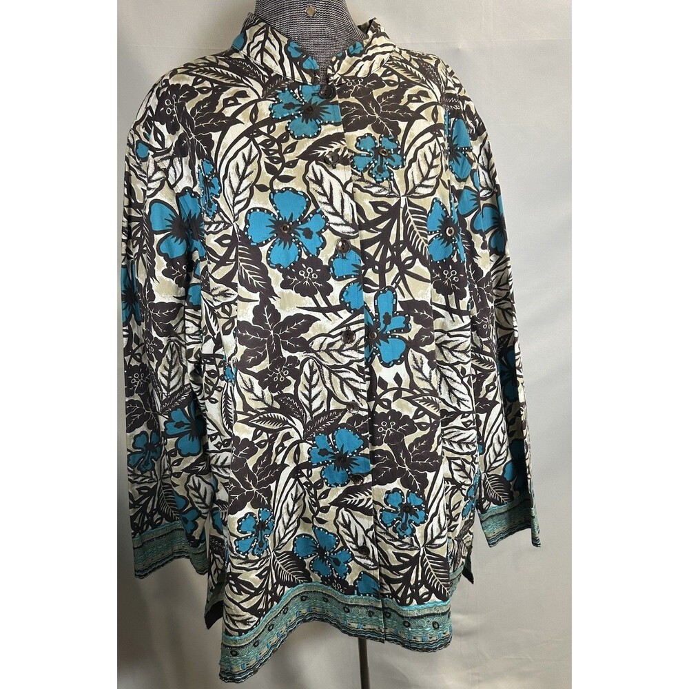 Units Woman NWOT Floral Embroidered and Beaded Blazer Size 2X
